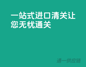 一站式进口清关，让您无忧通关