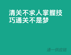 清关不求人，掌握技巧，通关不是梦