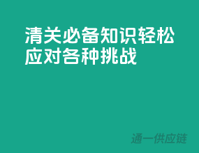 清关必备知识，轻松应对各种挑战