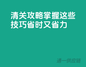 清关攻略：掌握这些技巧，省时又省力