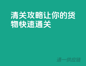 清关攻略：让你的货物快速通关