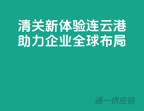 清关新体验，连云港助力企业全球布局