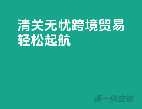 清关无忧，跨境贸易轻松起航