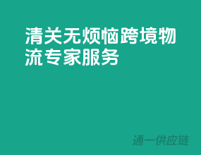 清关无烦恼，跨境物流专家服务