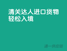 清关达人，进口货物轻松入境