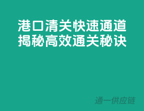 港口清关快速通道，揭秘高效通关秘诀！