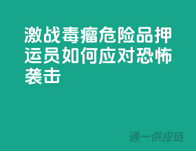 激战毒瘤：危险品押运员如何应对恐怖袭击