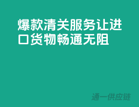 爆款清关服务，让进口货物畅通无阻