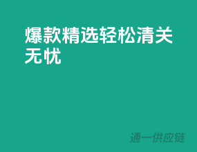 爆款精选，轻松清关无忧