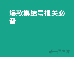 爆款集结号，报关必备