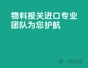 物料报关进口，专业团队为您护航