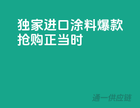 独家进口涂料，爆款抢购正当时