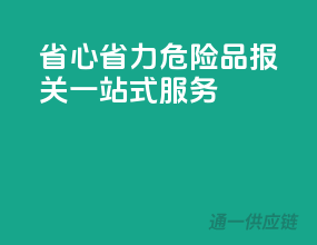 省心省力，危险品报关一站式服务