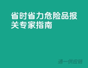 省时省力，危险品报关专家指南