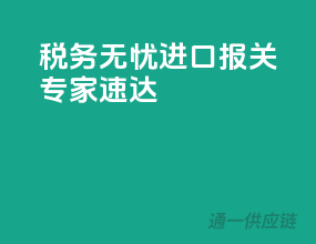 税务无忧，进口报关专家速达