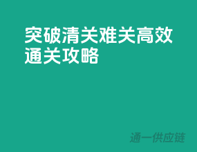 突破清关难关，高效通关攻略