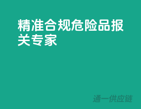 精准合规，危险品报关专家