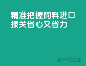 精准把握饲料进口报关，省心又省力