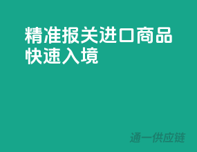 精准报关，进口商品快速入境
