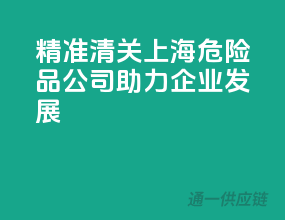 精准清关，上海危险品公司助力企业发展