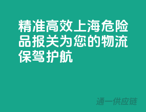 精准高效，上海危险品报关，为您的物流保驾护航！