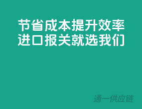 节省成本，提升效率，进口报关就选我们！