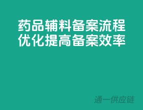 药品辅料备案流程优化，提高备案效率