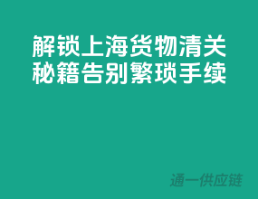 解锁上海货物清关秘籍，告别繁琐手续