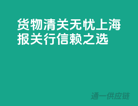 货物清关无忧，上海报关行信赖之选