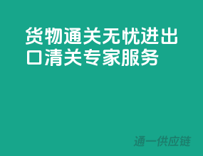 货物通关无忧，进出口清关专家服务