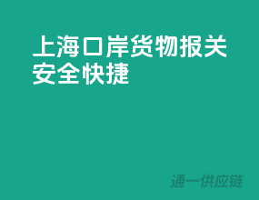 上海口岸货物报关，安全快捷