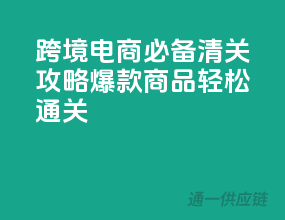 跨境电商必备！清关攻略，爆款商品轻松通关！