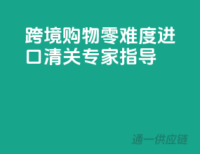 跨境购物零难度，进口清关专家指导！