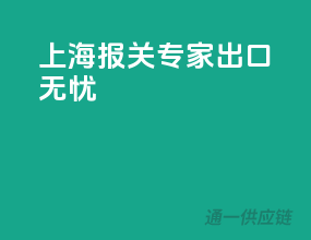 上海报关专家，出口无忧