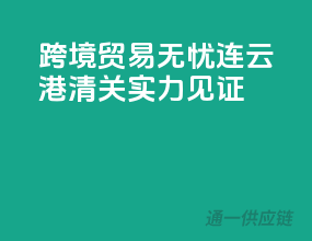 跨境贸易无忧，连云港清关实力见证