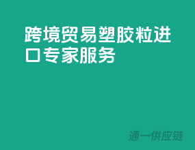 跨境贸易，塑胶粒进口专家服务