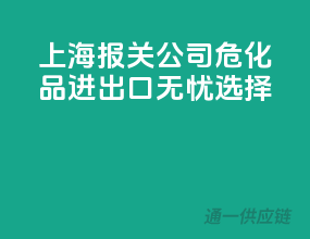 上海报关公司，危化品进出口无忧选择