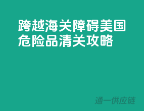 跨越海关障碍：美国危险品清关攻略