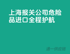 上海报关公司，危险品进口全程护航