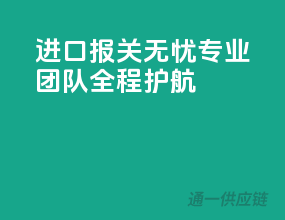 进口报关无忧，专业团队全程护航