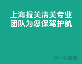 上海报关清关，专业团队为您保驾护航