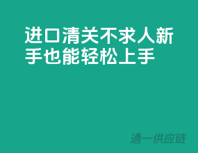 进口清关不求人，新手也能轻松上手！