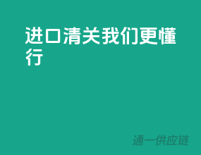 进口清关，我们更懂行