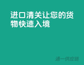 进口清关，让您的货物快速入境