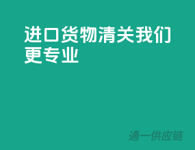 进口货物清关，我们更专业！