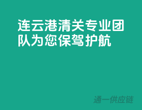 连云港清关，专业团队，为您保驾护航