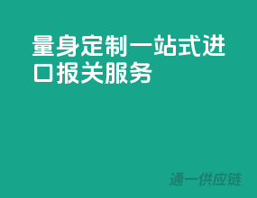量身定制，一站式进口报关服务！