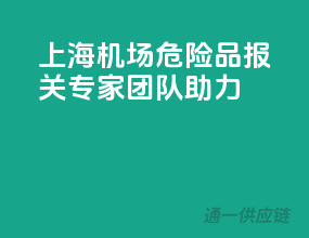上海机场危险品报关，专家团队助力