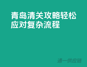 青岛清关攻略，轻松应对复杂流程