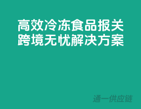 高效冷冻食品报关，跨境无忧解决方案